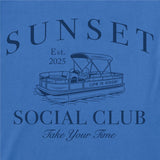 LIFE IS GOOD - WOMENS LONG SLEEVE CRUSHER TEE | Sunset Social Club Athletic Blue