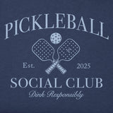LIFE IS GOOD - WOMENS LONG SLEEVE CRUSHER TEE | Pickleball Social Club Darkest Blue