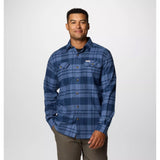 COLUMBIA - FLARE GUN FLANNEL | Collegiate Navy River Crossing Plaid