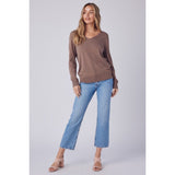 BLUIVY - CLASSIC ESSENTIAL V NECK PULLOVER | COFFEE