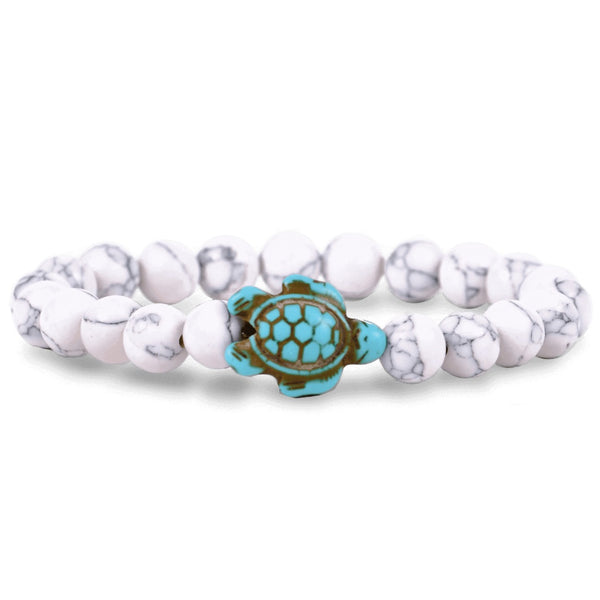 FAHLO - SEA TURTLE TRACKING BRACELET | WHITE HOWLITE