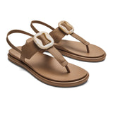 OLUKAI - LA'I T-BAR SANDAL (WOMENS) | TAN/TAN