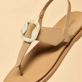 OLUKAI - LA'I T-BAR SANDAL (WOMENS) | TAN/TAN