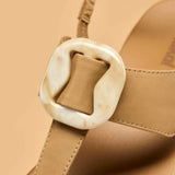 OLUKAI - LA'I T-BAR SANDAL (WOMENS) | TAN/TAN
