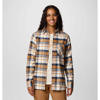 COLUMBIA - CALICO BASIN FLANNEL LONGSLEEVE | Camel Brown Multiplaid