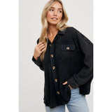 BLUIVY - SLOUCHY WAFFLE KNIT JACKET | BLACK