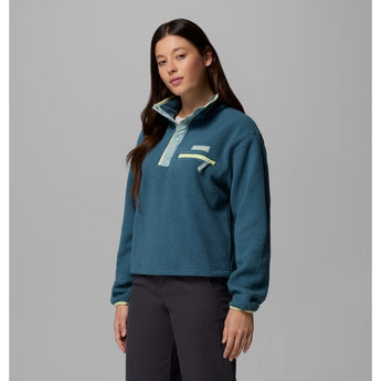 COLUMBIA - HELVETIA II CROPPED HALF SNAP FLEECE PULLOVER | Everblue Citron Haze