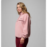 COLUMBIA - HELVETIA II CROPPED HALF SNAP FLEECE PULLOVER | Eraser Pink Fig Rich Wine