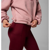 COLUMBIA - HELVETIA II CROPPED HALF SNAP FLEECE PULLOVER | Eraser Pink Fig Rich Wine