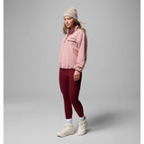 COLUMBIA - HELVETIA II CROPPED HALF SNAP FLEECE PULLOVER | Eraser Pink Fig Rich Wine