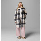 COLUMBIA - WILDEST VENTURE LONG FLEECE COAT | Dark Stone Extra Large Buffalo Check