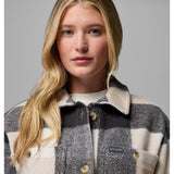 COLUMBIA - WILDEST VENTURE LONG FLEECE COAT | Dark Stone Extra Large Buffalo Check