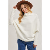 BLUIVY - SLOUCH NECK DOLMAN PULLOVER | CREAM