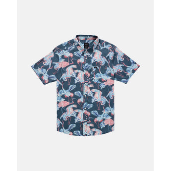 RVCA - DAY BREAK SS BUTTON-UP | DUCK BLUE