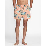 RVCA - RESORT ELASTIC 16" SWIM TRUNK | PEACH/BLACK