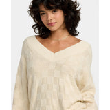 RVCA - HARMONY V NECK SWEATER | SAND