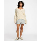 RVCA - HARMONY V NECK SWEATER | SAND
