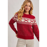 BLUIVY - FESTIVE HOLIDAY KNIT SWEATER | RUBY