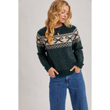 BLUIVY - FESTIVE HOLIDAY KNIT SWEATER | HUNTER GREEN