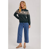 BLUIVY - FESTIVE HOLIDAY KNIT SWEATER | HUNTER GREEN