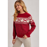 BLUIVY - FESTIVE HOLIDAY KNIT SWEATER | RUBY
