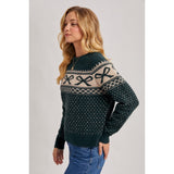 BLUIVY - FESTIVE HOLIDAY KNIT SWEATER | HUNTER GREEN
