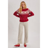 BLUIVY - FESTIVE HOLIDAY KNIT SWEATER | RUBY