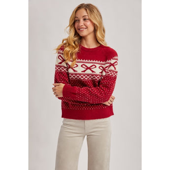 BLUIVY - FESTIVE HOLIDAY KNIT SWEATER | RUBY