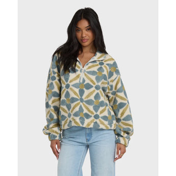 BILLABONG - ALL THE TIME SHERPA 1/2 ZIP| MASON BLUE