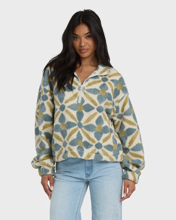 BILLABONG - ALL THE TIME SHERPA 1/2 ZIP| MASON BLUE