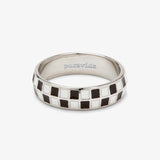 PURA VIDA - CHECKERBOARD RING | SILVER