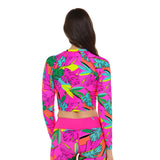 BODY GLOVE - TULUM LET IT BE CROP RASHGUARD | Bubblegum