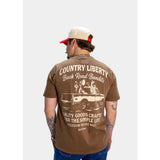 COUNTRY LIBERTY - BACKROAD BANDITS TEE | Washed Brown