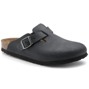 BIRKENSTOCK - BOSTON OILED LEATHER | Black - The Cabana.ca