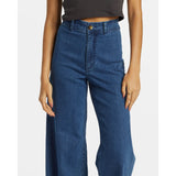 BILLABONG - FREE FALL HIGH-WAIST DENIM PANTS | OCEANA BLUE