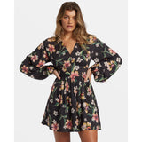 BILLABONG - NIGHT BLOOM MINI DRESS | BLACK SANDS