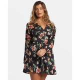 BILLABONG - NIGHT BLOOM MINI DRESS | BLACK SANDS