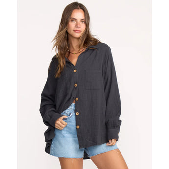 BILLABONG - SWEET SWELL LONG SLEEVE SHIRT | Black Sands