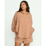 BILLABONG - SWEET SWELL LONG SLEEVE SHIRT | Rose Brown