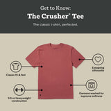 LIFE IS GOOD - MENS CRUSHER TEE | Dad Tax Oat Brown