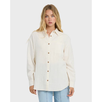 BILLABONG - WANDERER L/S WOVEN TOP | Salt Crystal