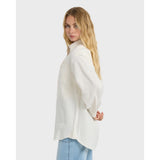 BILLABONG - WANDERER L/S WOVEN TOP | Salt Crystal