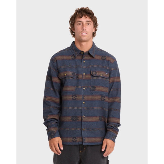 BILLABONG - OFFSHORE JACQUARD FLANNEL BUTTON-UP | True Navy