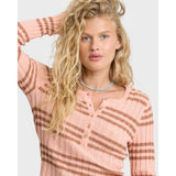 BILLABONG - VIGGY V-NECK SWEATER | Pale Peach