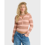 BILLABONG - VIGGY V-NECK SWEATER | Pale Peach