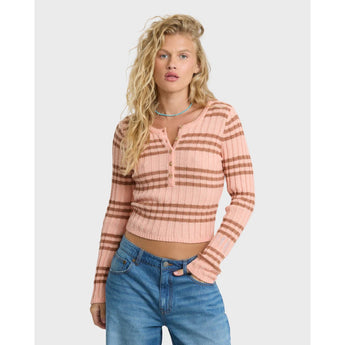 BILLABONG - VIGGY V-NECK SWEATER | Pale Peach