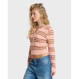 BILLABONG - VIGGY V-NECK SWEATER | Pale Peach