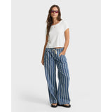 BILLABONG - ZONTE ELASTIC WAIST SALTWASHED DENIM PANT | Blue Smoke