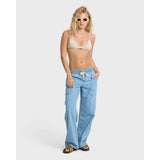 BILLABONG - ZONTE ELASTIC WAIST SALTWASHED DENIM PANT | Sea Blue