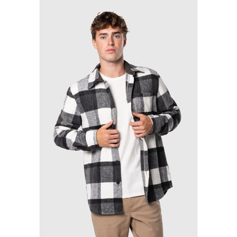 TEAMLTD - PLAID OVERSHIRT | BLACK